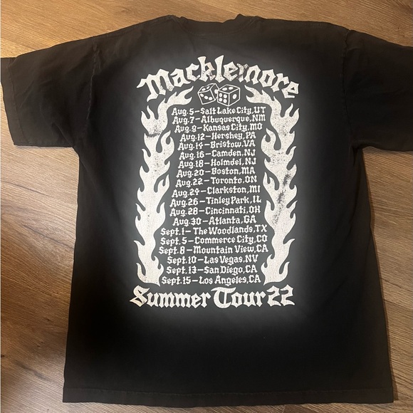 Macklemore Summer Tour 2022 Concert T-shirt Adult Sz L Black Hip Hop Two Sided - Picture 6 of 8